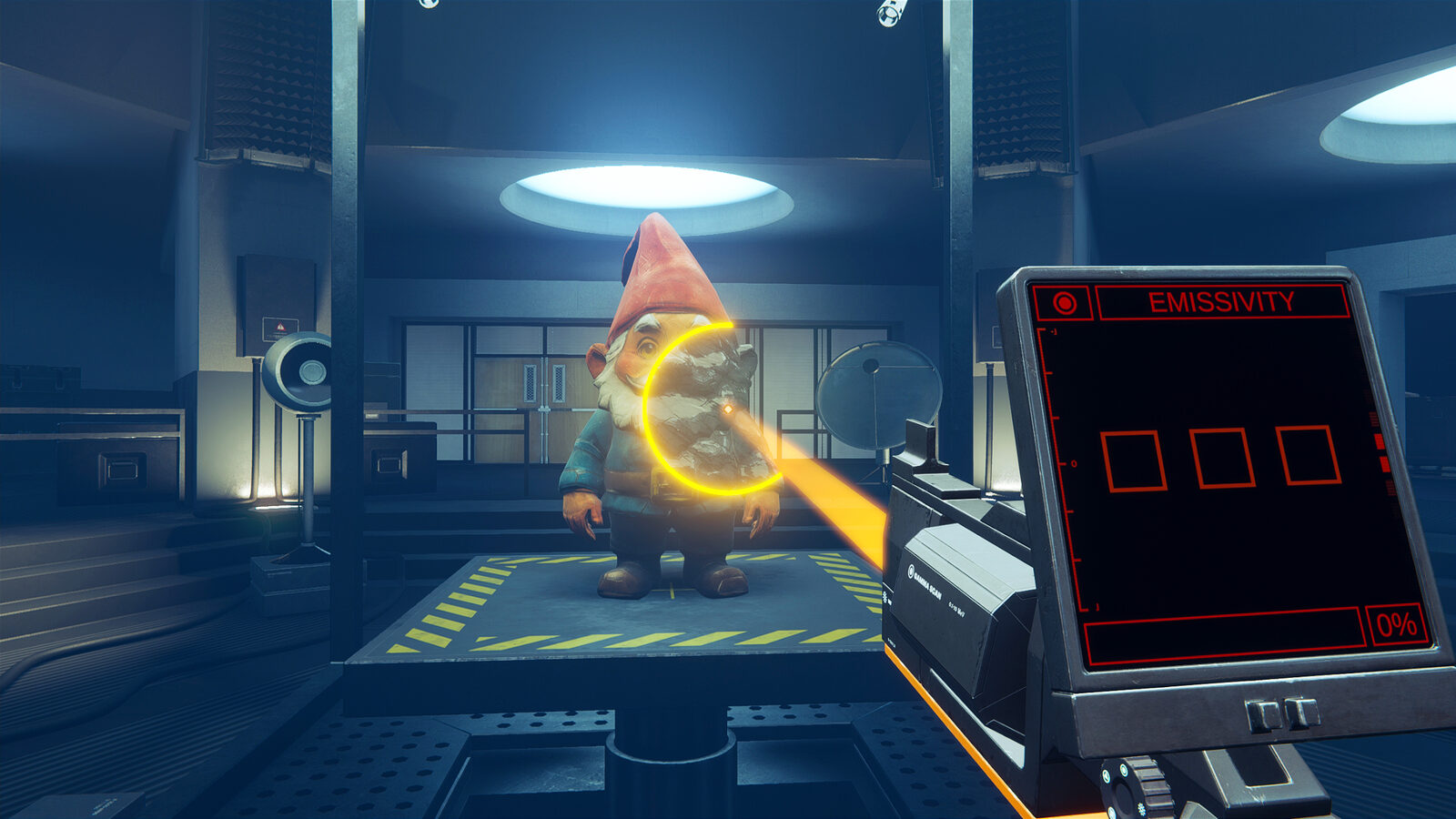 Scanning a garden gnome with the gamma scanner